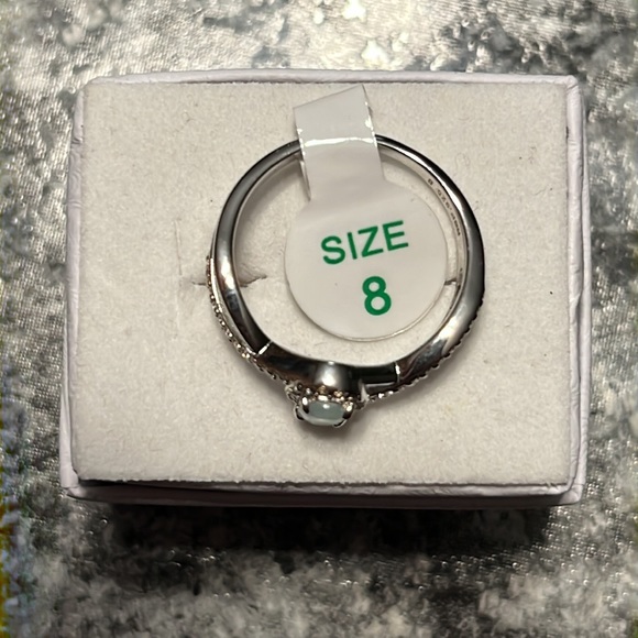 RBP2251 Lab Created Light Jade & White Topaz on .925 Sterling Silver - Picture 3 of 4